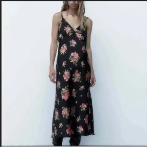 Zara floral slip dress - Sz S